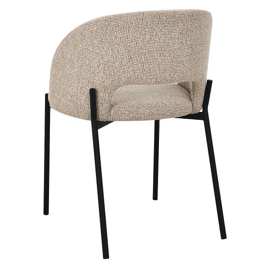 Chair with Backrest Opening Jazz, Beige Mélange/Black Legs