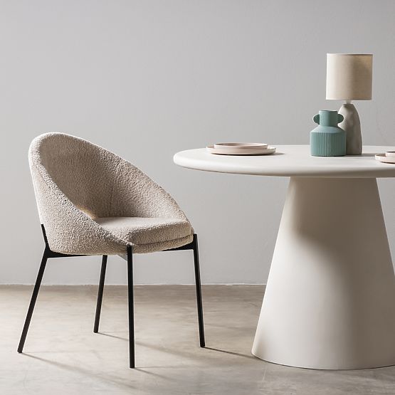 Chair with Backrest Opening Luigi Beige/Black Legs