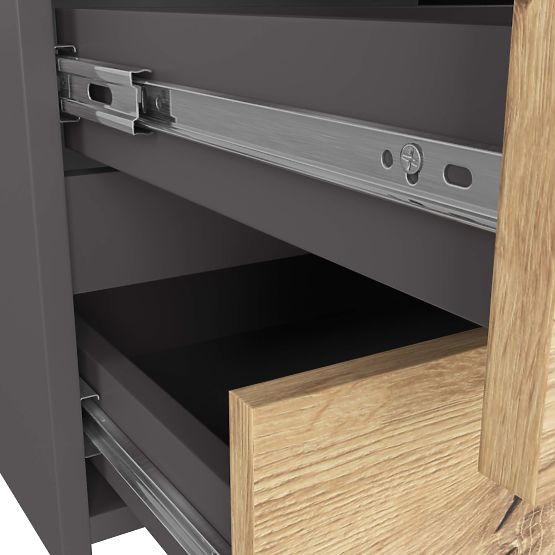 CHEST OF DRAWERS CL100 6DR GRAY / ARTISAN OAK