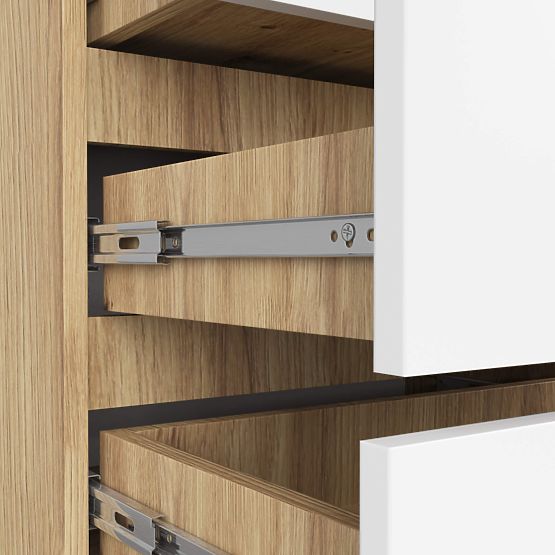 CHEST OF DRAWERS CL3 3SZ CLP PK ARTISAN OAK / WHITE