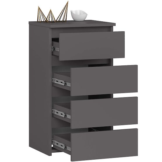CHEST OF DRAWERS CL4 PK GRAPHITE GRAY