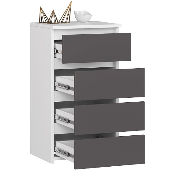 CHEST OF DRAWERS CL4 PK WHITE / GRAY
