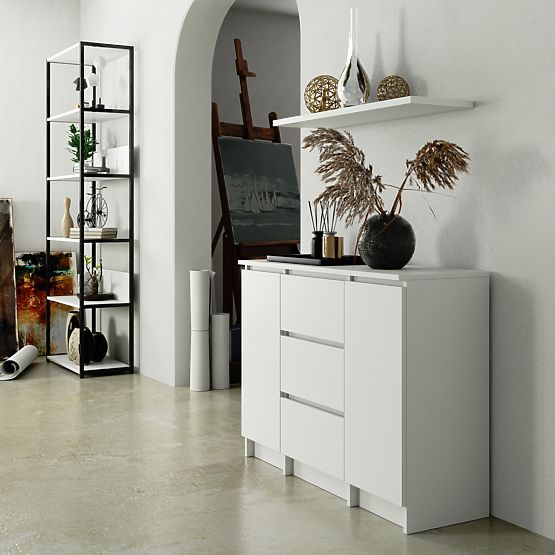 CHEST OF DRAWERS K100 2D 3SZ PK WHITE