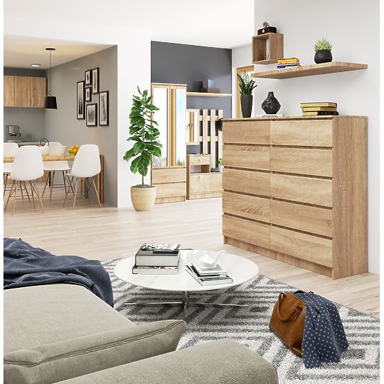 CHEST OF DRAWERS K140 10SZ CLP PK OAK SONOMA