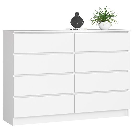 CHEST OF DRAWERS K140 8SZ CLP PK WHITE