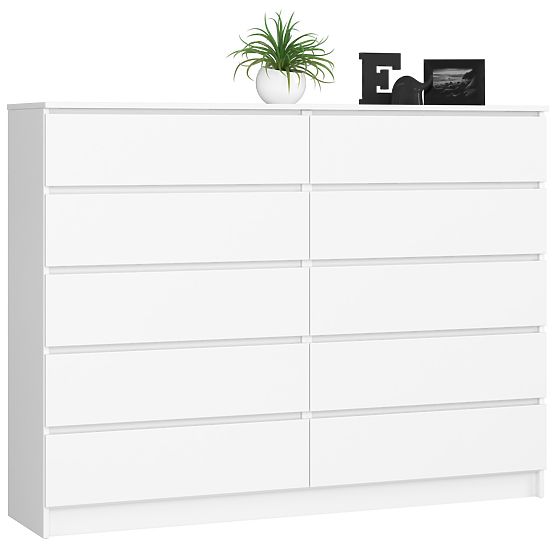 CHEST OF DRAWERS K160 10SZ CLP PK WHITE