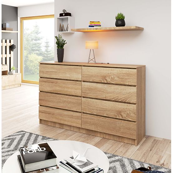 CHEST OF DRAWERS K160 8SZ CLP PK OAK SONOMA