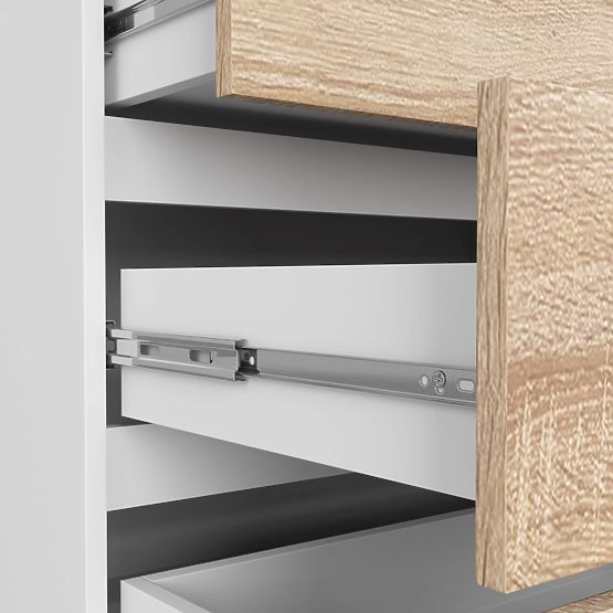 CHEST OF DRAWERS K160 8SZ CLP PK WHITE / OAK SONOMA