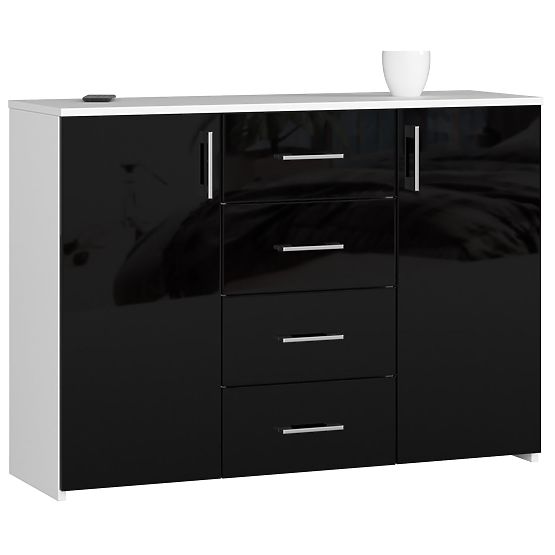 CHEST OF DRAWERS K45 PK BLACK GLOSS
