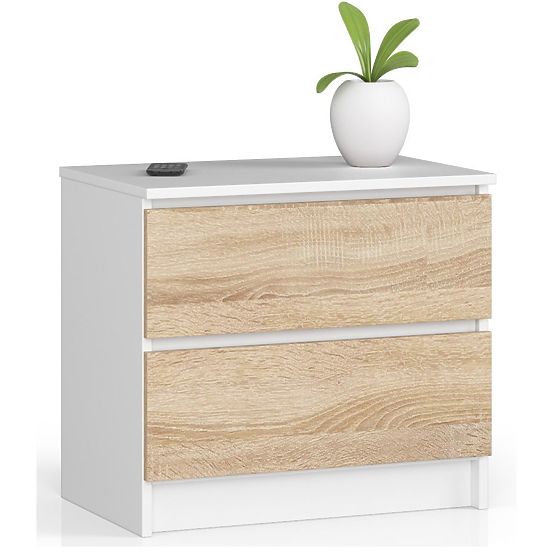 CHEST OF DRAWERS K60 2SZ CLP PK WHITE / SONOMA