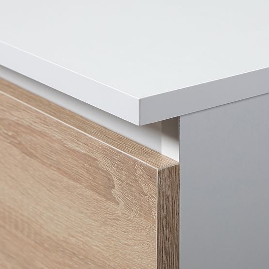 CHEST OF DRAWERS K60 3SZ CLP WHITE / SONOMA
