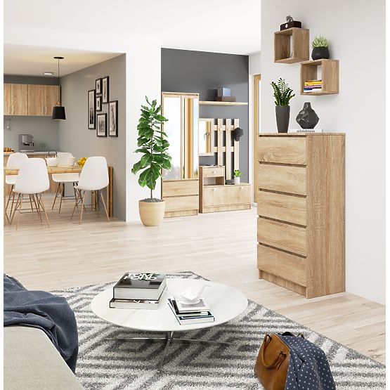 CHEST OF DRAWERS K60 5SZ CLP PK OAK SONOMA