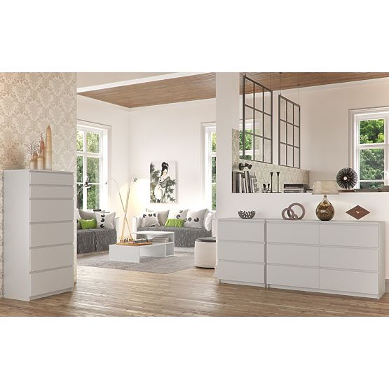 CHEST OF DRAWERS K60 6SZ CLP PK WHITE