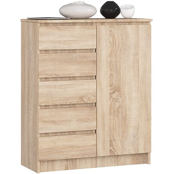 CHEST OF DRAWERS K80 1D 5SZ PK OAK SONOMA