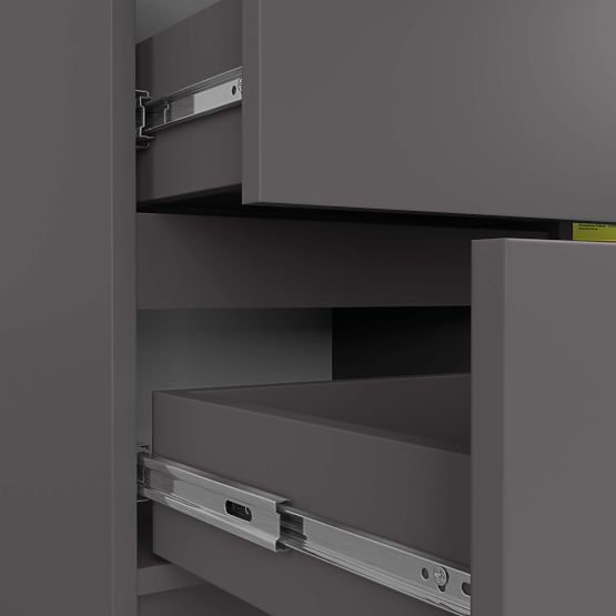 CHEST OF DRAWERS K80 JERRY 1D 3SZ PK GRAPHITE GRAY