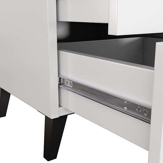 CHEST OF DRAWERS MOBI K-03 WHITE BLACK