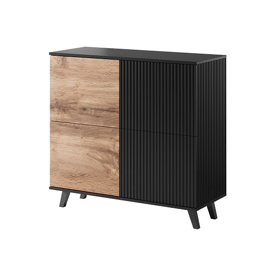 Chest of Drawers RANDOM KM-2 - Wotan Oak/Black