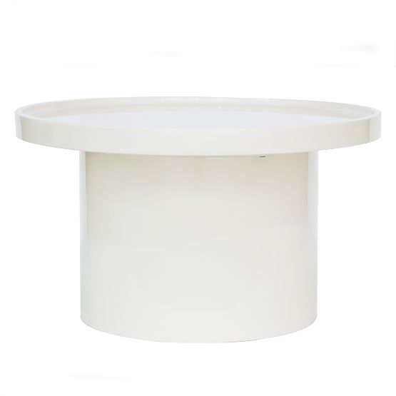 Chia Coffee Table, 70 cm, White, Glossy