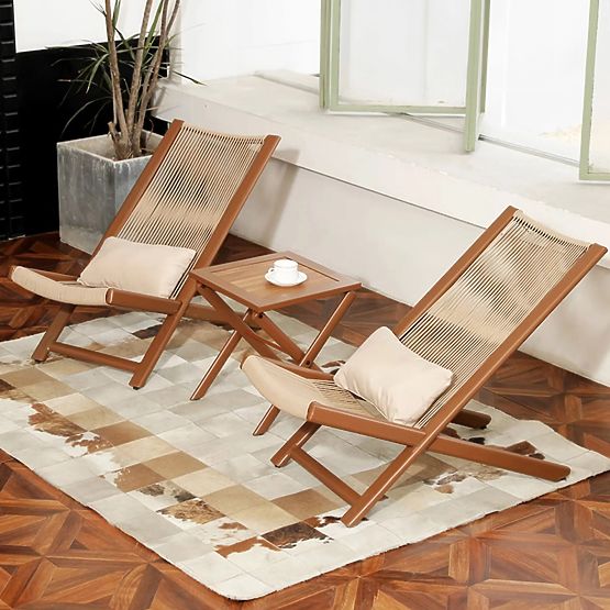 CHILL TOFFI Patio Furniture Set: Loungers and Table