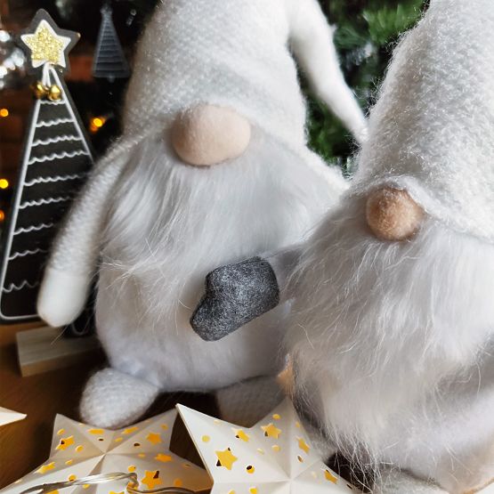 Christmas Gnome 35cm YX045 White