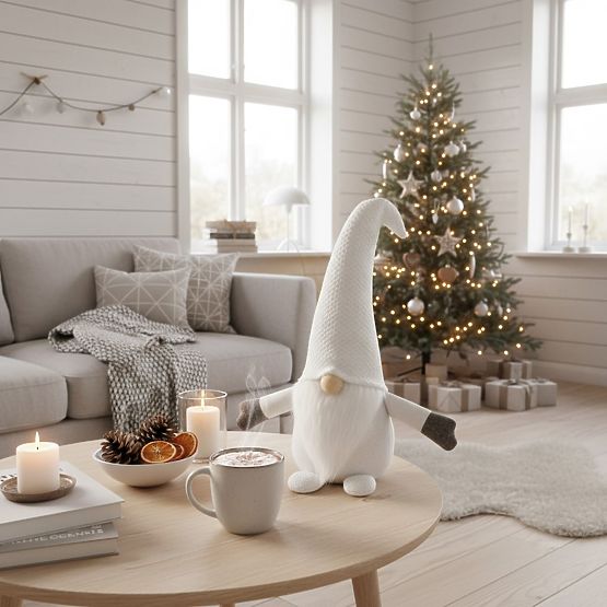 Christmas Gnome 35cm YX045 White