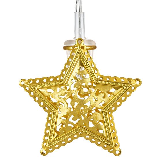 Christmas Lights Garland LED Golden Stars 391020