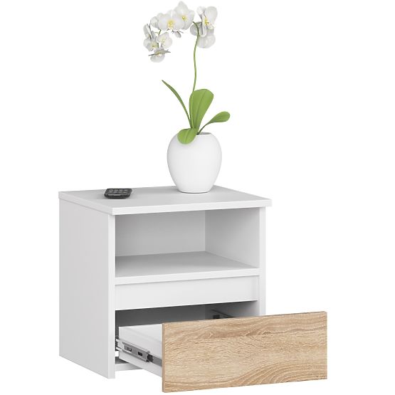 CL1 PK WHITE / SONOMA OAK CHEST OF DRAWERS