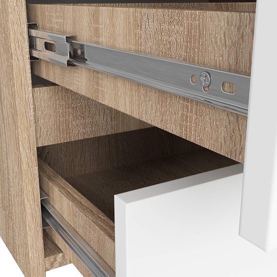 CL100 6-Drawer Chest Oak Sonoma / White
