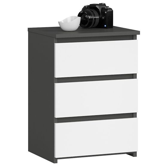 CL3/40 CHEST OF DRAWERS GRAPHITE GRAY / WHITE
