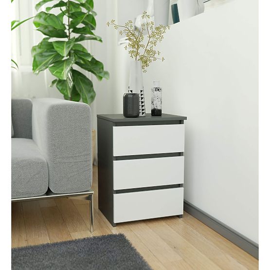 CL3/40 CHEST OF DRAWERS GRAPHITE GRAY / WHITE
