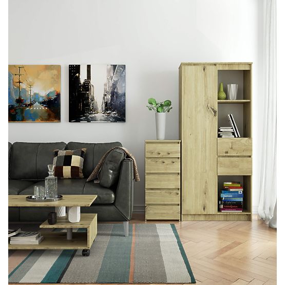 CL5 PK ARTISAN OAK CHEST OF DRAWERS