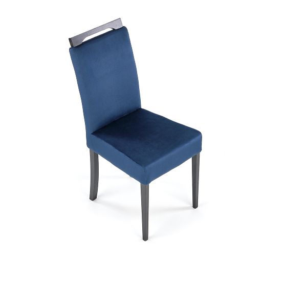 CLARION 2 Chair Black / Upholstery: MONOLITH 77 (Dark Blue) (1p=2pcs)