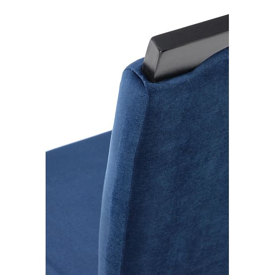 CLARION 2 Chair Black / Upholstery: MONOLITH 77 (Dark Blue) (1p=2pcs)