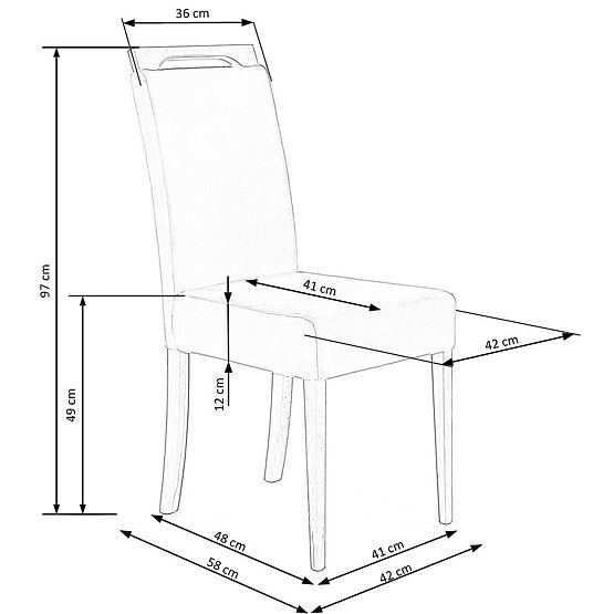 CLARION Chair Honey Oak / Upholstery: RIVIERA 91 (1p=2pcs)