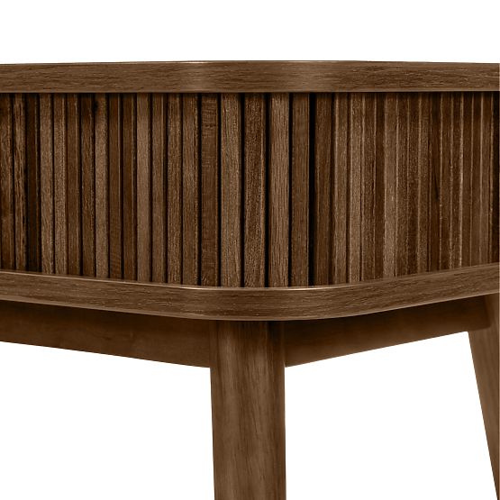 Clemente Desk with Slats, Walnut