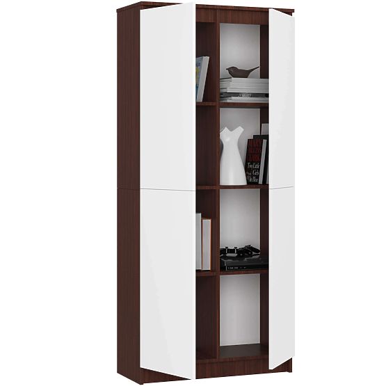 CLOSED SHELF R80 2D 8P CLP WENGE / WHITE