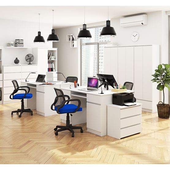 CLP A5 2D 2SZ WHITE DESK