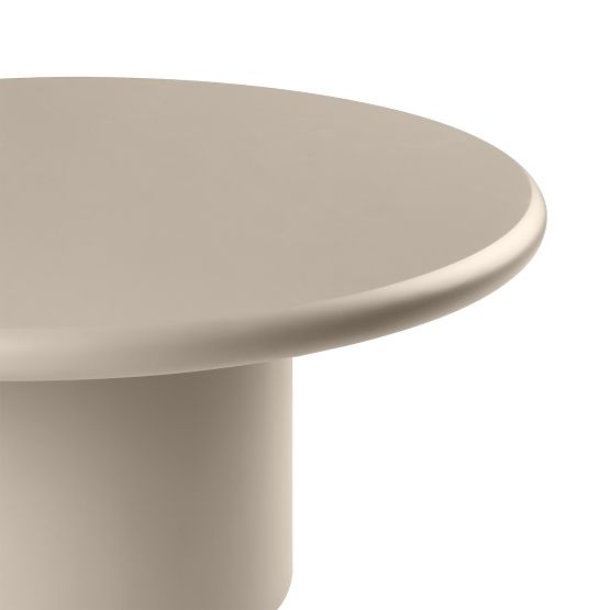 Coffee Table Arce 80 cm, Dark Beige, Matte