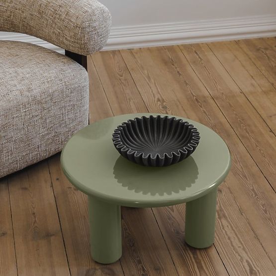 Coffee Table Blair 60 cm, Olive, Glossy