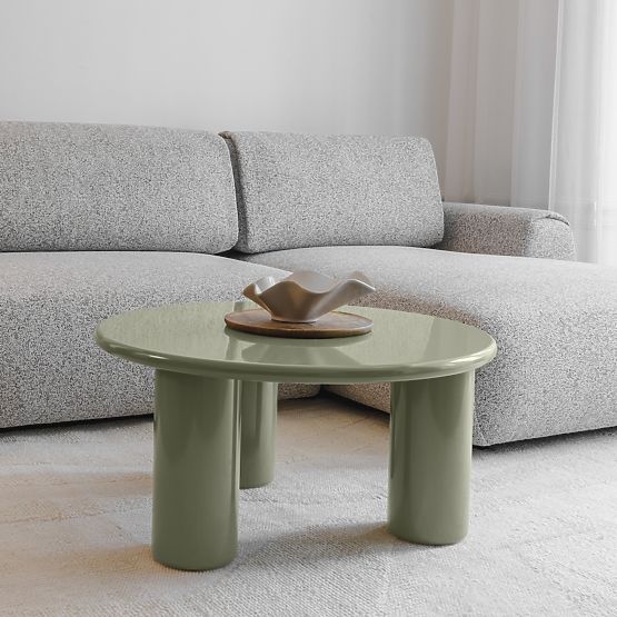 Coffee Table Blair 80 cm, Olive, Glossy