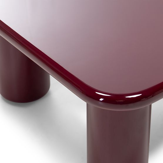 Coffee Table Cherry 70 cm, Burgundy/Cherry, Glossy