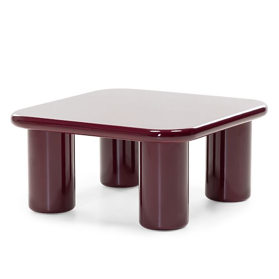 Coffee Table Cherry 70 cm, Burgundy/Cherry, Glossy