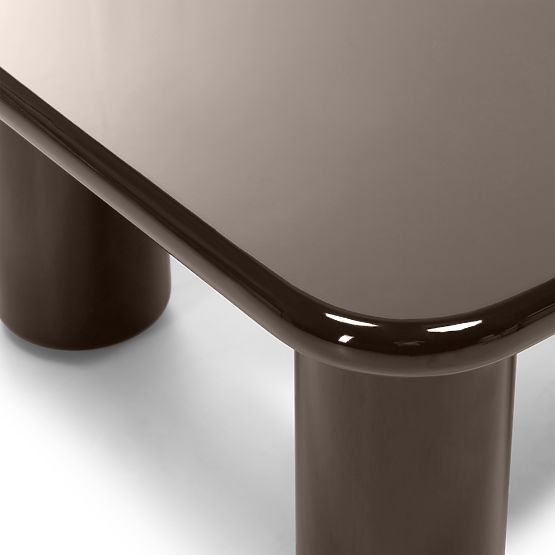 Coffee Table Cherry 70 cm, Chocolate, Glossy