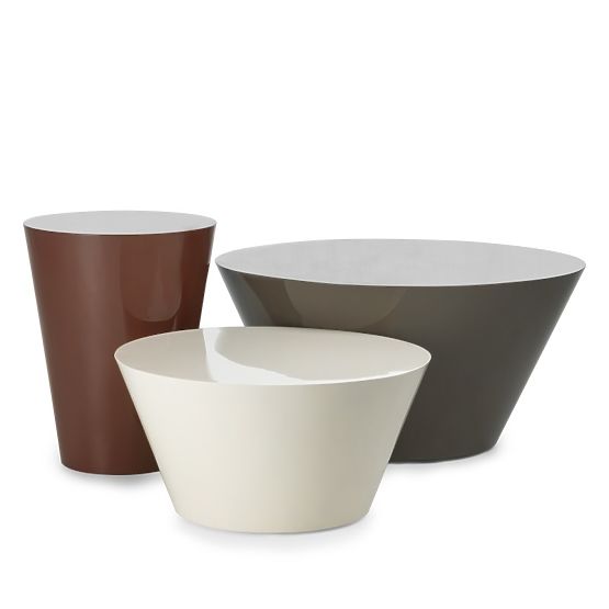 Coffee Table Eclipso, 60 cm, Cream White, Glossy