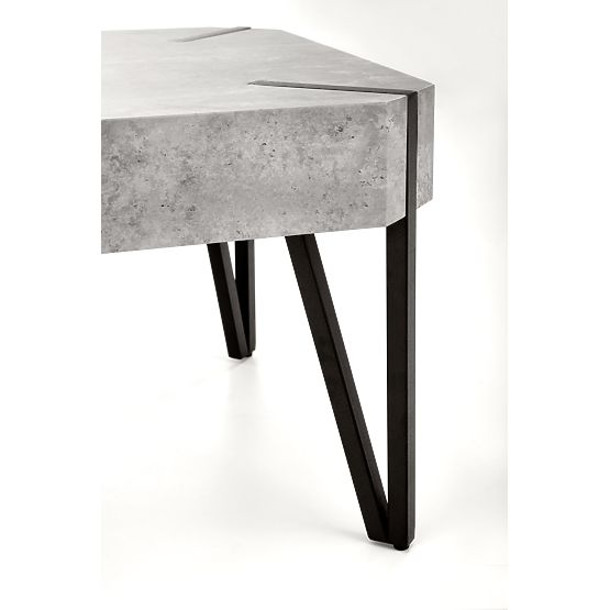 Coffee Table EMILY Concrete/Black (1p=1pc)