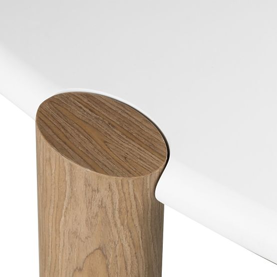 Coffee Table Floe 125 cm, White/Walnut