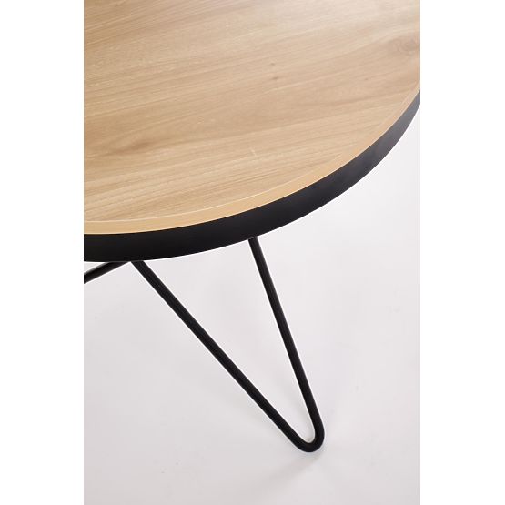 Coffee Table LEILA, Natural/Black (1p=1pc)