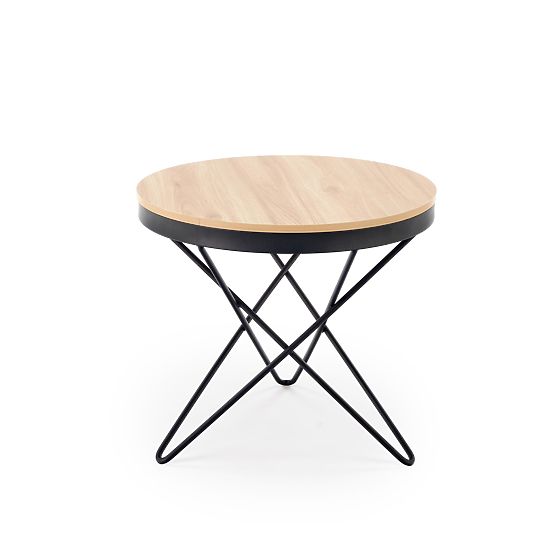 Coffee Table LEILA, Natural/Black (1p=1pc)