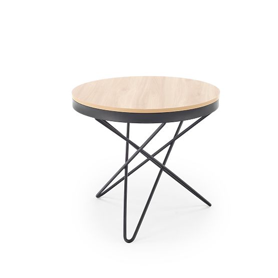 Coffee Table LEILA, Natural/Black (1p=1pc)