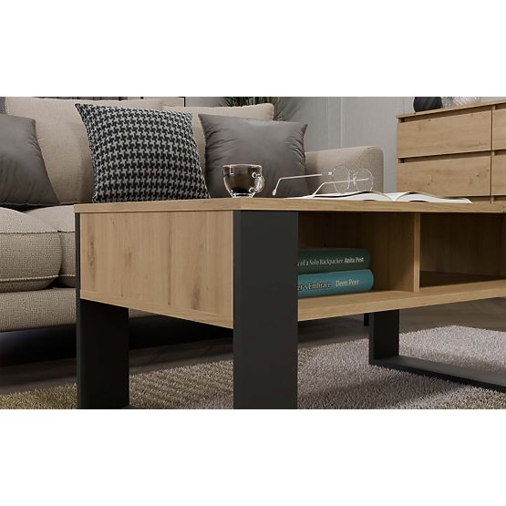Coffee Table Modern 2P ANTHRACITE ARTISAN